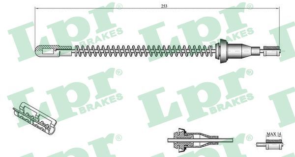 Trosas, stovėjimo stabdys LPR C0556B