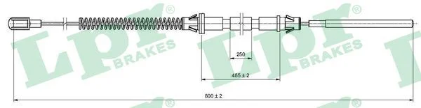 Trosas, stovėjimo stabdys LPR C0574B