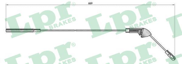 Cable Pull, parking brake LPR C0579B