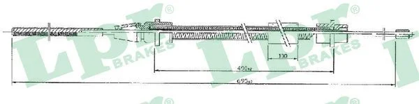 Trosas, stovėjimo stabdys LPR C0631B