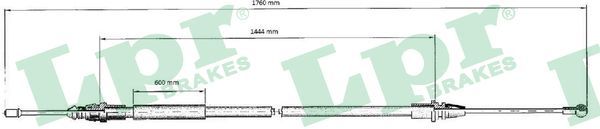 Cable Pull, parking brake LPR C0707B