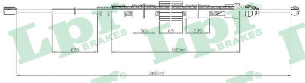 Trosas, stovėjimo stabdys LPR C0716B