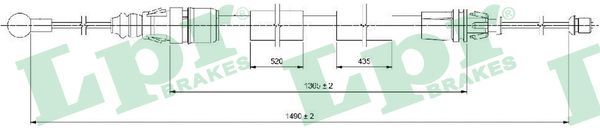 Cable Pull, parking brake LPR C0733B