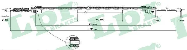 Trosas, stovėjimo stabdys LPR C0740B