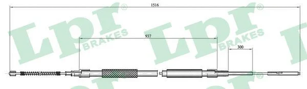 Trosas, stovėjimo stabdys LPR C0801B