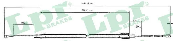 Trosas, stovėjimo stabdys LPR C0812B