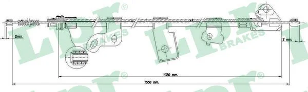 Trosas, stovėjimo stabdys LPR C0889B