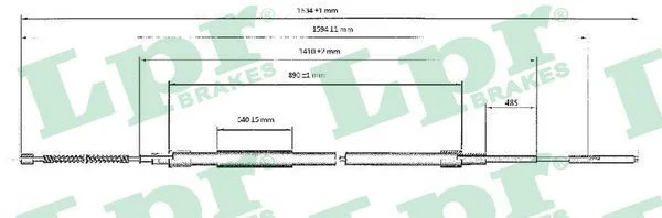 Trosas, stovėjimo stabdys LPR C0955B