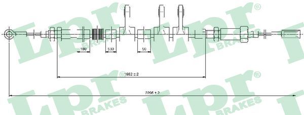 Cable Pull, parking brake LPR C0984B