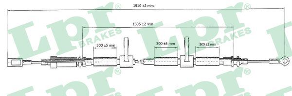 Cable Pull, parking brake LPR C0985B