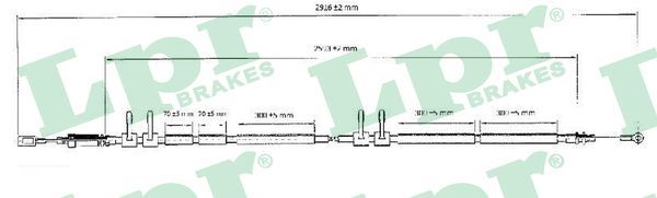 Cable Pull, parking brake LPR C0989B