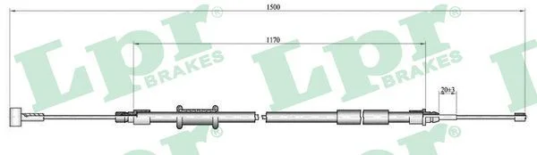 Trosas, stovėjimo stabdys LPR C1009B