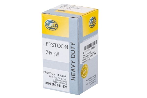 Lemputė, salono apšvietimas HELLA 8GM 002 091-321