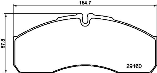 Комплект гальмівних накладок, дискове гальмо HELLA 8DB 355 005-401