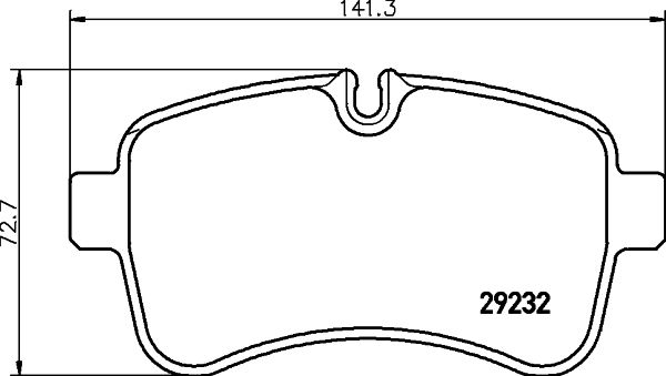 Комплект гальмівних накладок, дискове гальмо HELLA 8DB 355 005-551