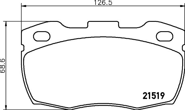 Комплект гальмівних накладок, дискове гальмо HELLA 8DB 355 005-861