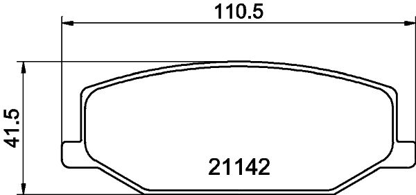 Комплект гальмівних накладок, дискове гальмо HELLA 8DB 355 006-161