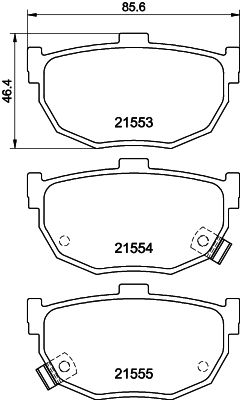 Brake Pad Set, disc brake HELLA 8DB 355 006-411