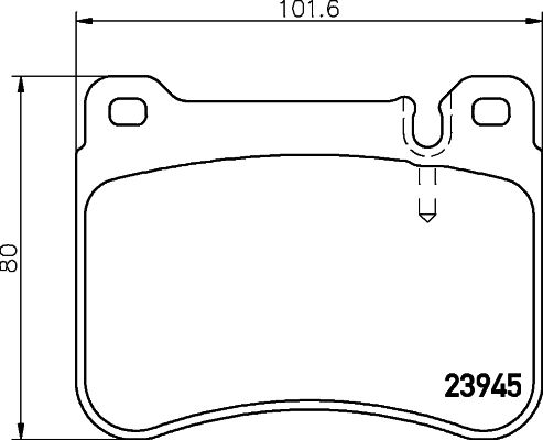 Комплект гальмівних накладок, дискове гальмо HELLA 8DB 355 006-541