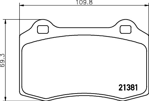 Комплект гальмівних накладок, дискове гальмо HELLA 8DB 355 006-591