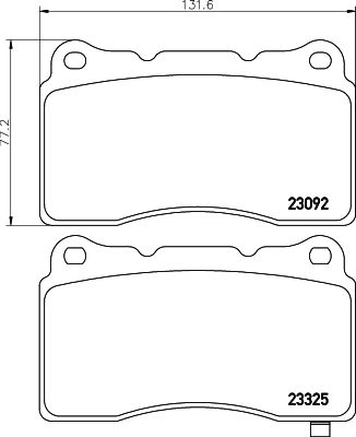 Brake Pad Set, disc brake HELLA 8DB 355 006-601