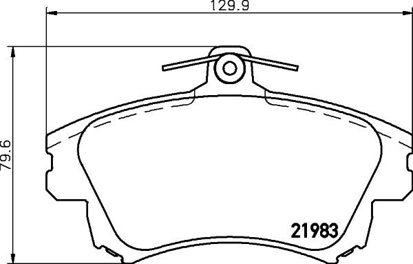 Комплект гальмівних накладок, дискове гальмо HELLA 8DB 355 006-711