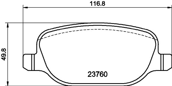 Stabdžių trinkelių rinkinys, diskinis stabdys HELLA 8DB 355 006-741