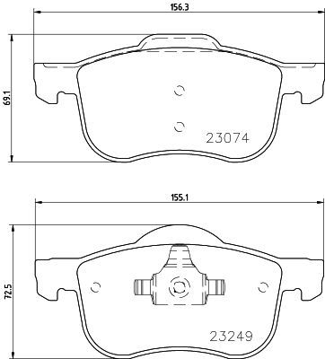 Brake Pad Set, disc brake HELLA 8DB 355 006-851