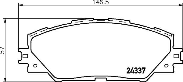 Комплект гальмівних накладок, дискове гальмо HELLA 8DB 355 006-871