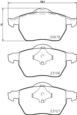 Комплект гальмівних накладок, дискове гальмо HELLA 8DB 355 006-921