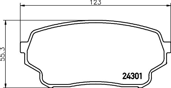 Brake Pad Set, disc brake HELLA 8DB 355 006-941