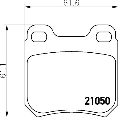 Комплект гальмівних накладок, дискове гальмо HELLA 8DB 355 007-381