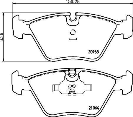 Brake Pad Set, disc brake HELLA 8DB 355 007-411