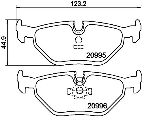 Комплект гальмівних накладок, дискове гальмо HELLA 8DB 355 007-421