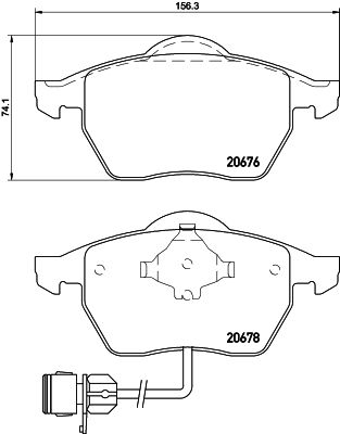 Комплект гальмівних накладок, дискове гальмо HELLA 8DB 355 007-461