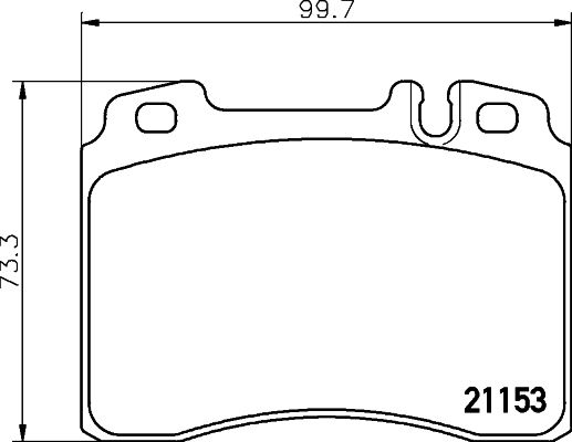 Комплект гальмівних накладок, дискове гальмо HELLA 8DB 355 007-471