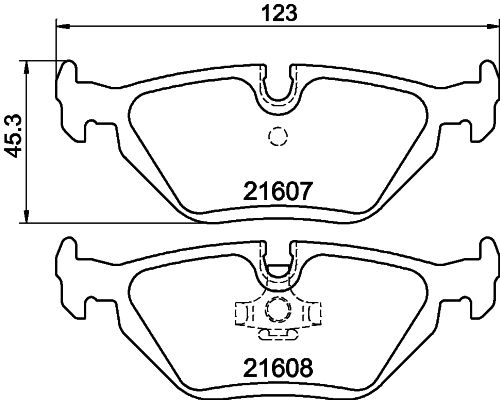 Комплект гальмівних накладок, дискове гальмо HELLA 8DB 355 007-511