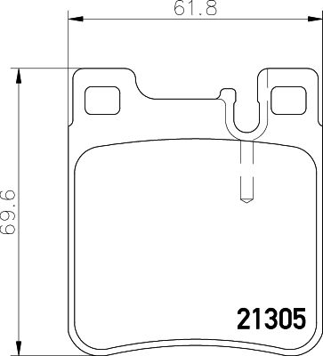 Stabdžių trinkelių rinkinys, diskinis stabdys HELLA 8DB 355 007-581