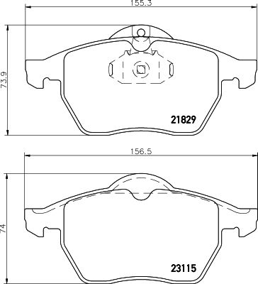 Комплект гальмівних накладок, дискове гальмо HELLA 8DB 355 007-771