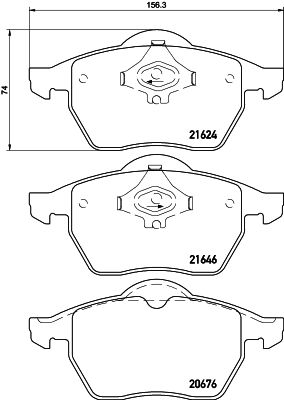 Комплект гальмівних накладок, дискове гальмо HELLA 8DB 355 007-881