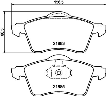 Комплект гальмівних накладок, дискове гальмо HELLA 8DB 355 008-011