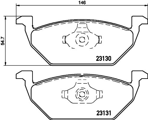 Комплект гальмівних накладок, дискове гальмо HELLA 8DB 355 008-591