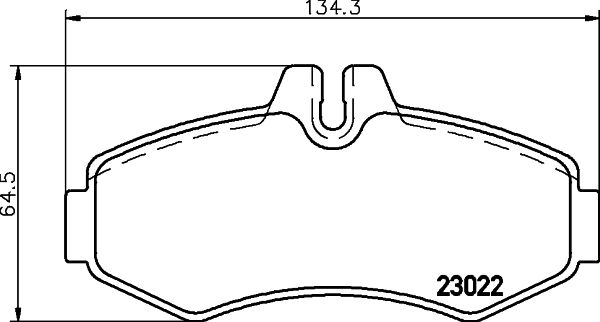 Комплект гальмівних накладок, дискове гальмо HELLA 8DB 355 008-631