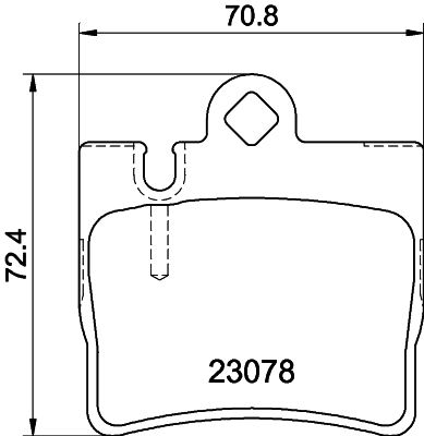 Комплект гальмівних накладок, дискове гальмо HELLA 8DB 355 008-711