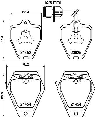 Brake Pad Set, disc brake HELLA 8DB 355 008-781