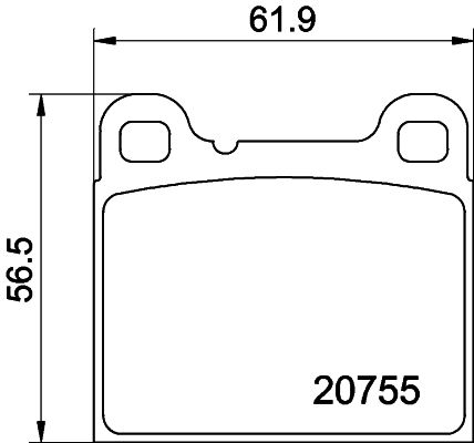 Комплект гальмівних накладок, дискове гальмо HELLA 8DB 355 008-801