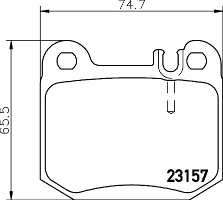 Комплект гальмівних накладок, дискове гальмо HELLA 8DB 355 008-831