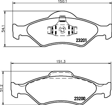 Brake Pad Set, disc brake HELLA 8DB 355 008-891