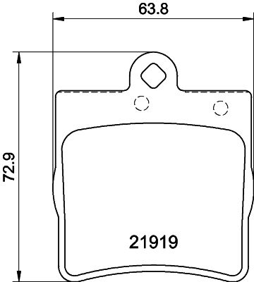 Комплект гальмівних накладок, дискове гальмо HELLA 8DB 355 008-961