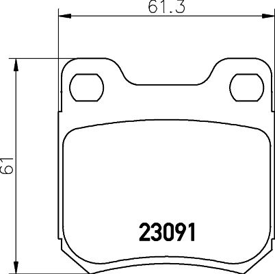 Brake Pad Set, disc brake HELLA 8DB 355 009-041